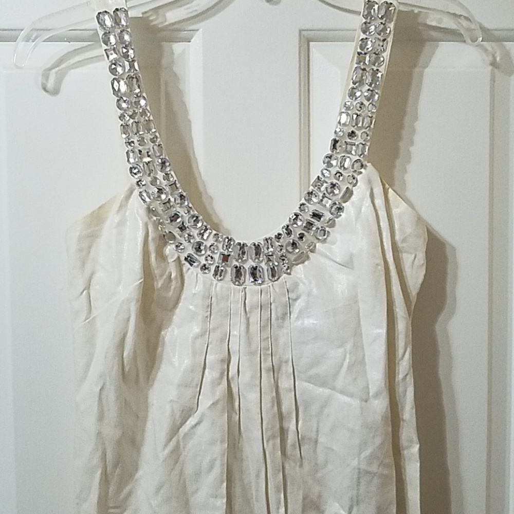 Bisou bisou white silver jewel dress